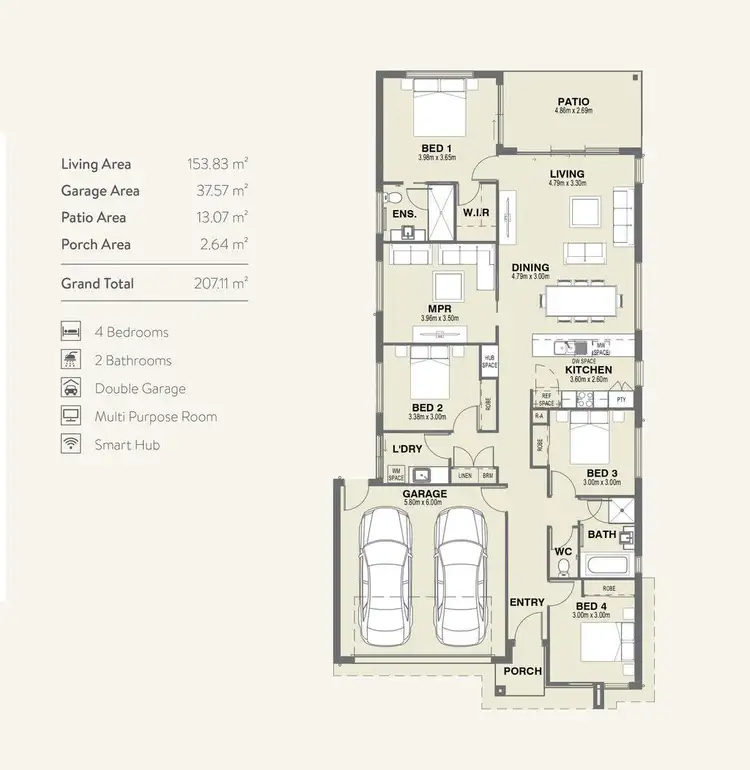Floorplan of Homely house listing, 4 Mietta Terrace, Greenvale VIC 3059