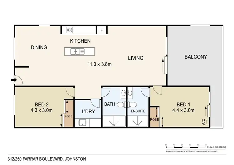 Floorplan of Homely unit listing, 312/250 Farrar Boulevard, Johnston NT 832