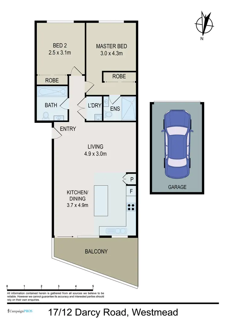 Floorplan of Homely unit listing, 17/12-14 Darcy Road, Westmead NSW 2145
