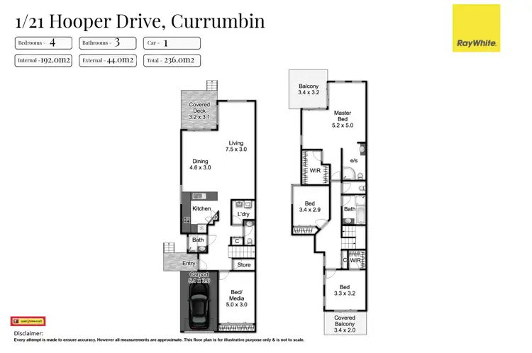 Floorplan of Homely other listing, 1/21 Hooper Drive, Currumbin QLD 4223