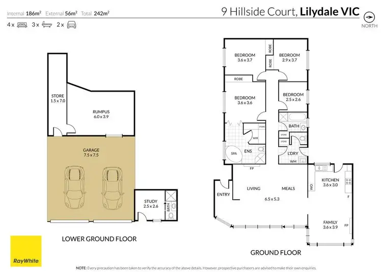 Floorplan of Homely house listing, 9 Hillside Court, Lilydale VIC 3140