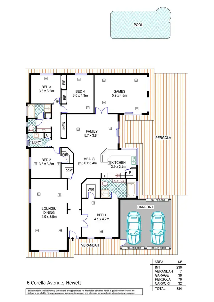 Floorplan of Homely house listing, 6 Corella Avenue, Hewett SA 5118