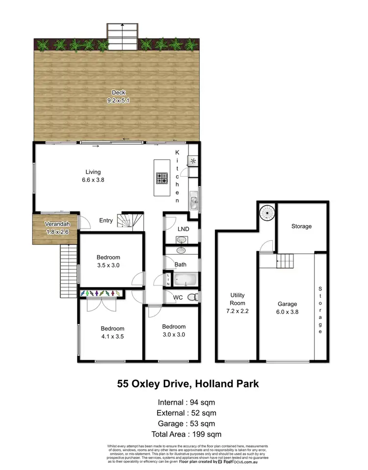 Floorplan of Homely house listing, 55 Oxley Drive, Holland Park QLD 4121