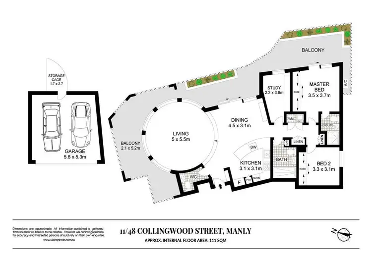 Floorplan of Homely apartment listing, 11/48 Collingwood Street, Manly NSW 2095