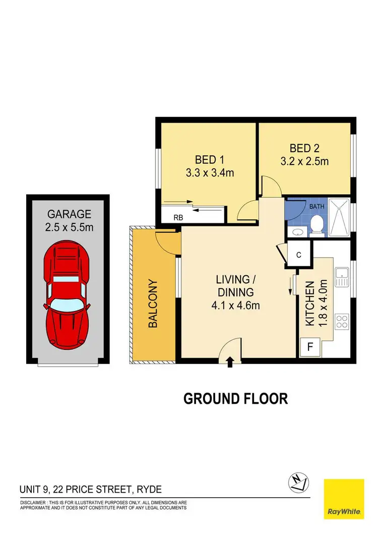 Floorplan of Homely unit listing, 9/22 Price Street, Ryde NSW 2112