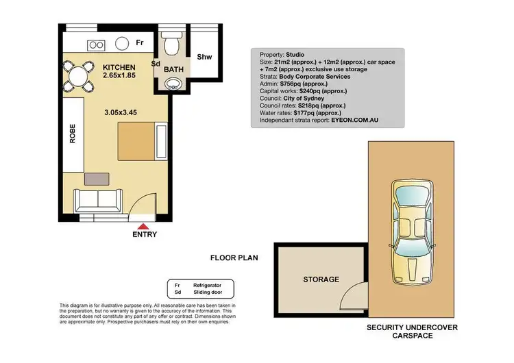 Floorplan of Homely apartment listing, 28/19-23 Forbes Street, Woolloomooloo NSW 2011