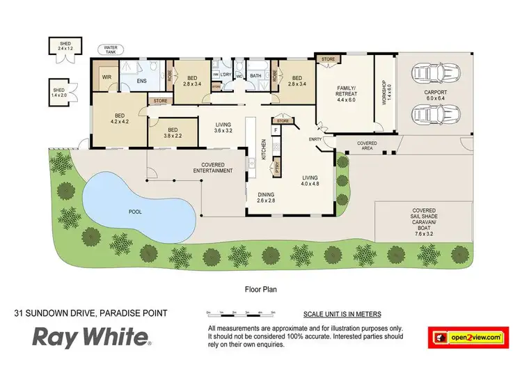 Floorplan of Homely house listing, 31 Sundown Drive, Paradise Point QLD 4216
