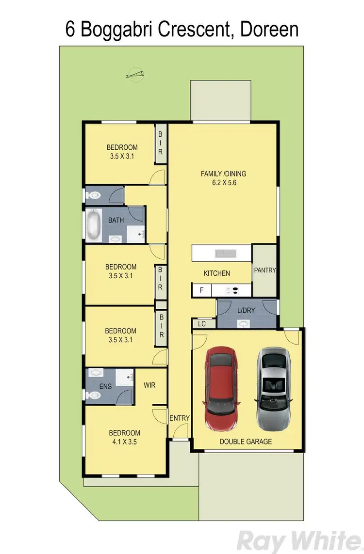 Floorplan of Homely house listing, 6 Boggabri Crescent, Doreen VIC 3754