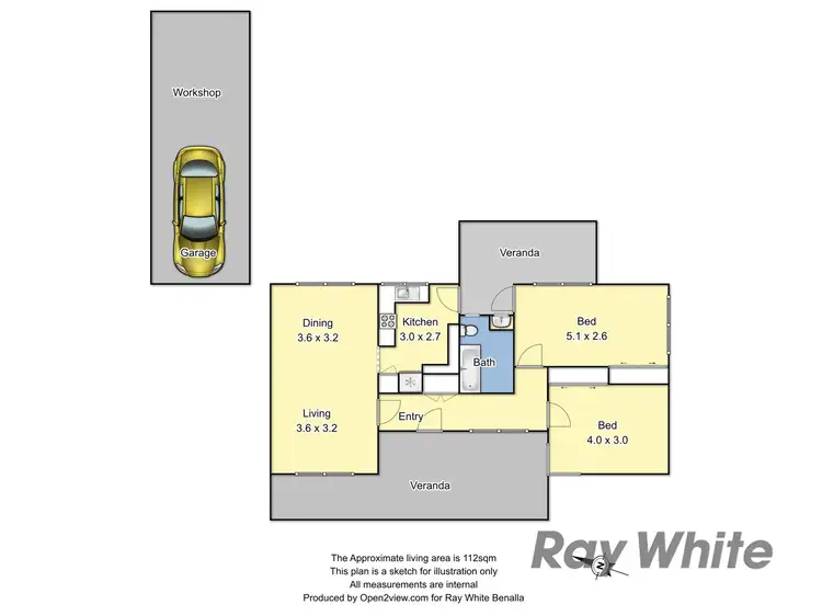 Floorplan of Homely house listing, 5 Clarke Street, Benalla VIC 3672