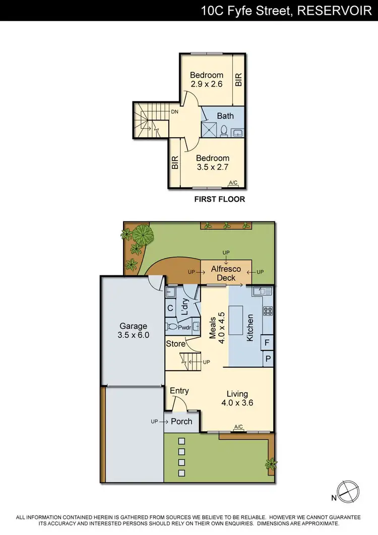 Floorplan of Homely townhouse listing, 10C Fyfe Street, Reservoir VIC 3073