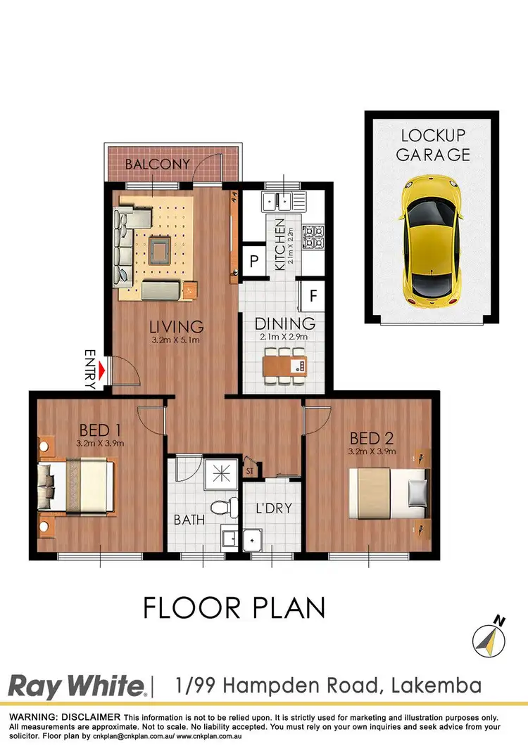 Floorplan of Homely unit listing, 1/99 Hampden Road, Lakemba NSW 2195