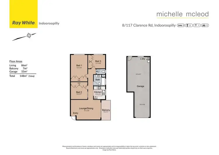 Floorplan of Homely unit listing, 8/117 Clarence Road, Indooroopilly QLD 4068