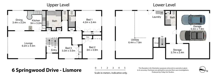Floorplan of Homely house listing, 6 Springwood Drive, Lismore NSW 2480