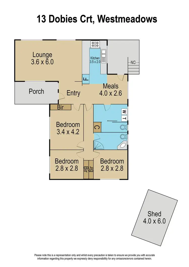Floorplan of Homely house listing, 13 Dobies Court, Westmeadows VIC 3049