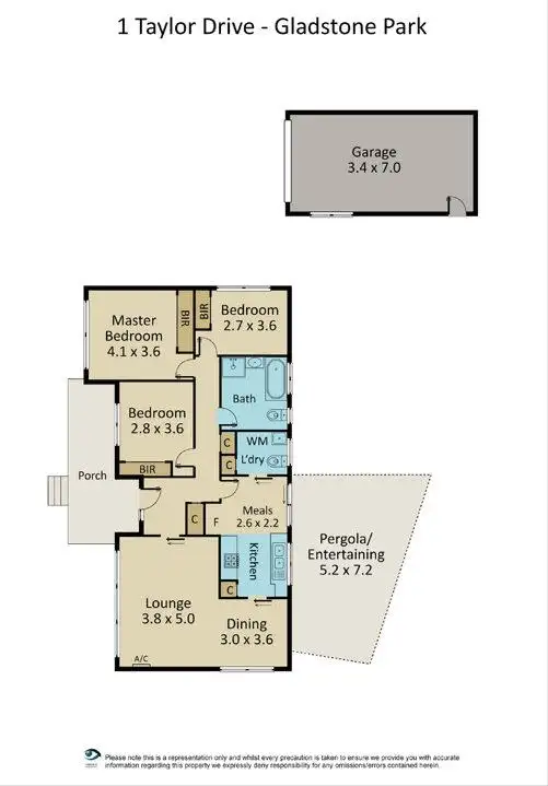 Floorplan of Homely house listing, 1 Taylor Drive, Gladstone Park VIC 3043