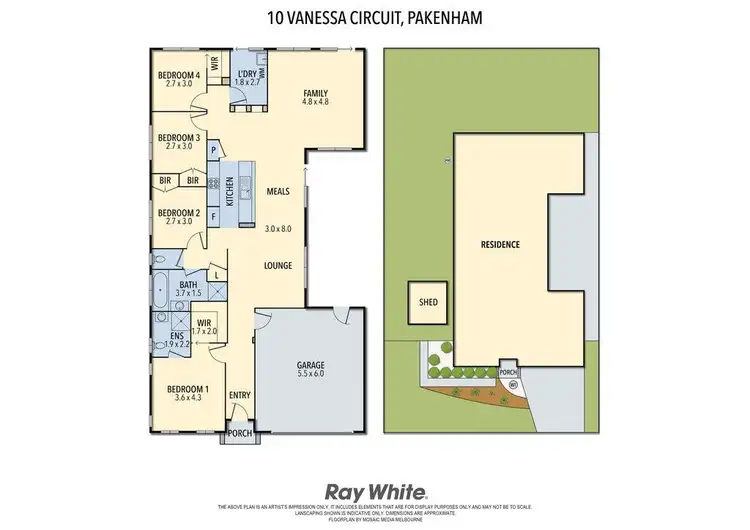 Floorplan of Homely house listing, 10 Vanessa Circuit, Pakenham VIC 3810