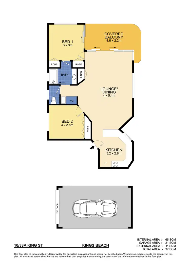 Floorplan of Homely unit listing, Unit 10/38A King Street, Kings Beach QLD 4551