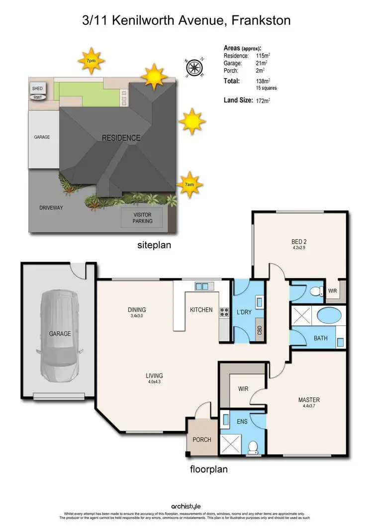 Floorplan of Homely unit listing, 3/11 Kenilworth Avenue, Frankston VIC 3199