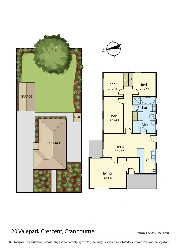 Floorplan of Homely house listing, 20 Valepark Crescent, Cranbourne VIC 3977