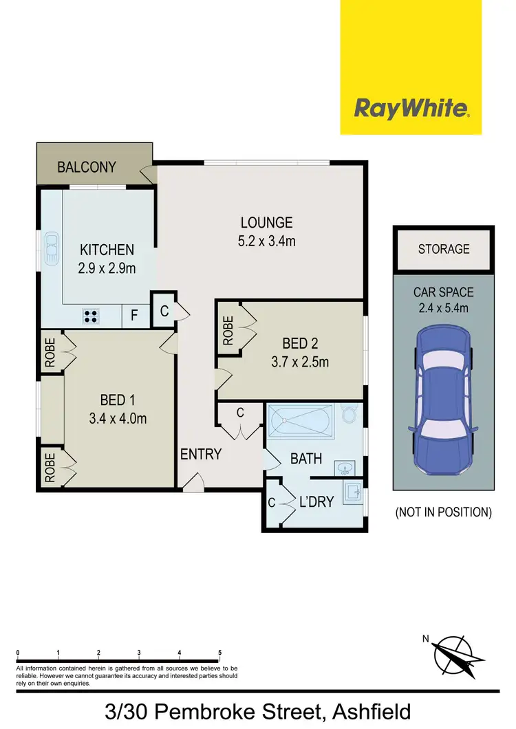 Floorplan of Homely apartment listing, 3/30 Pembroke Street, Ashfield NSW 2131
