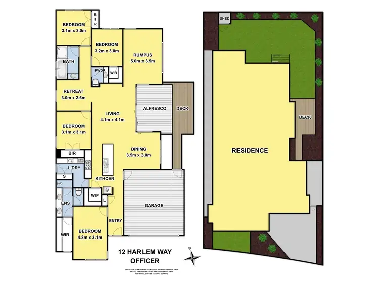 Floorplan of Homely house listing, 12 Harlem Way, Officer VIC 3809