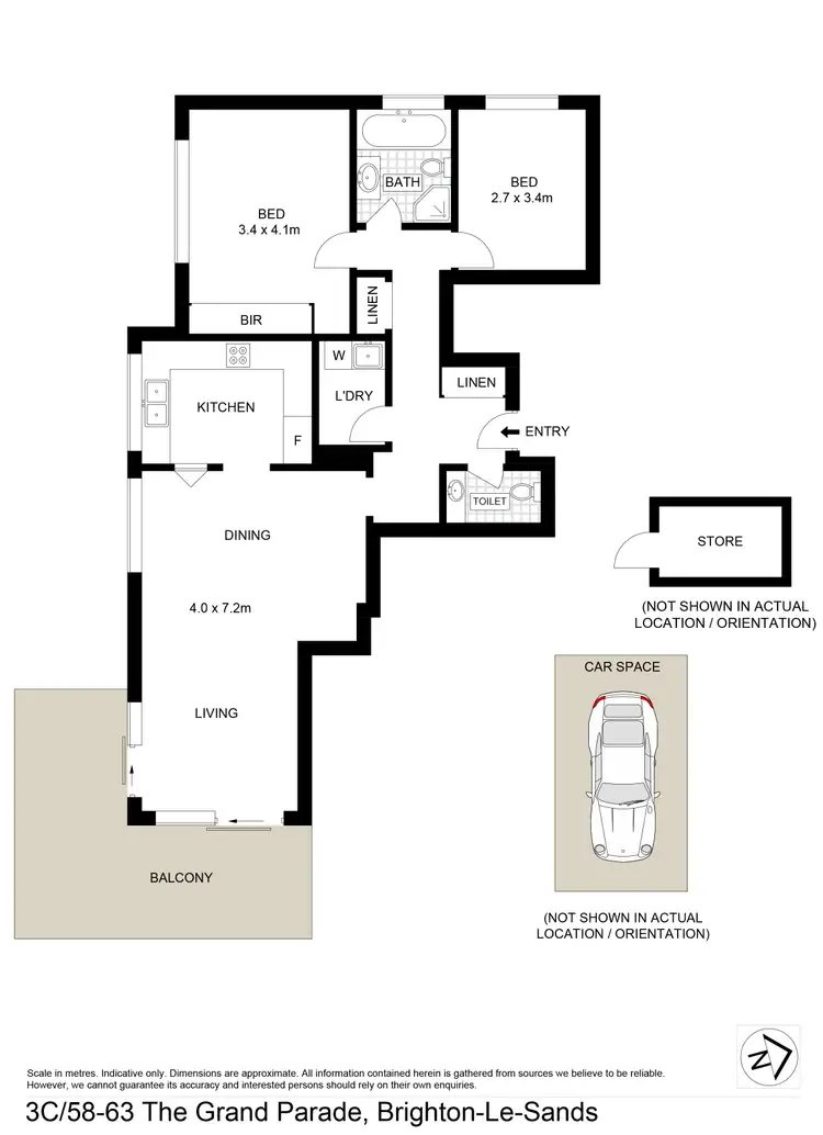 Floorplan of Homely unit listing, 3c/58-63 The Grand Parade, Brighton-le-sands NSW 2216
