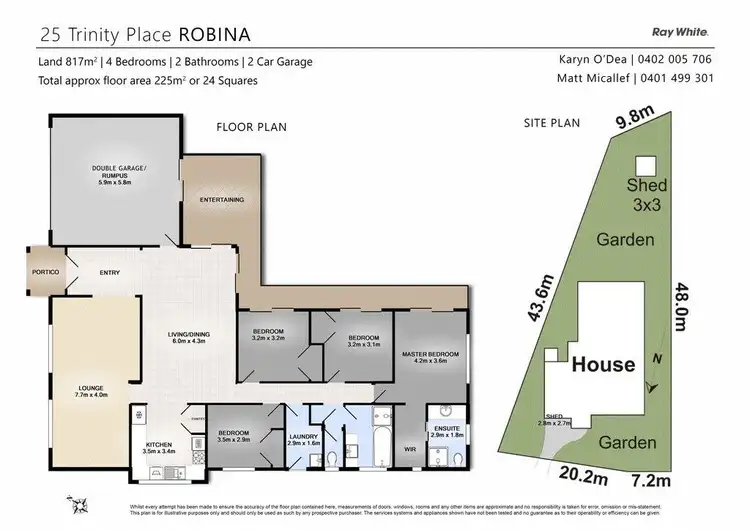 Floorplan of Homely house listing, 25 Trinity Place, Robina QLD 4226