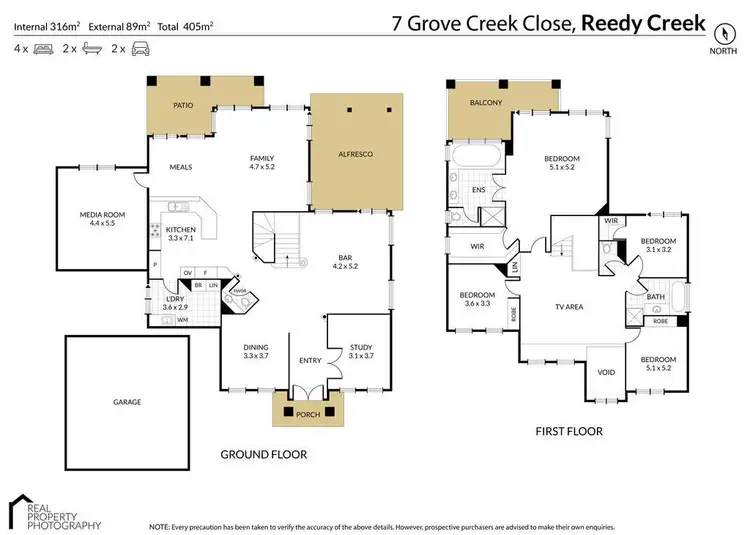 Floorplan of Homely house listing, 7 Grove Creek Close, Reedy Creek QLD 4227
