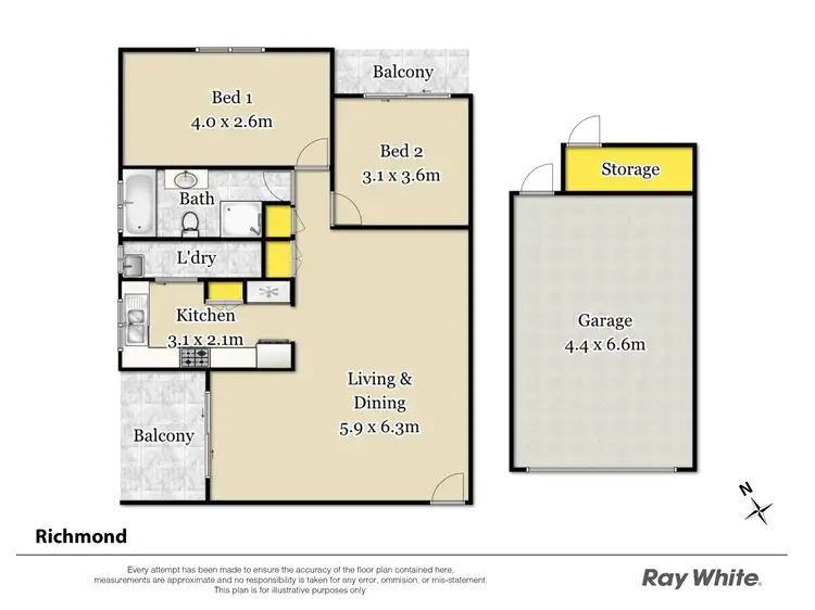 Floorplan of Homely unit listing, 1/119 Windsor Street, Richmond NSW 2753