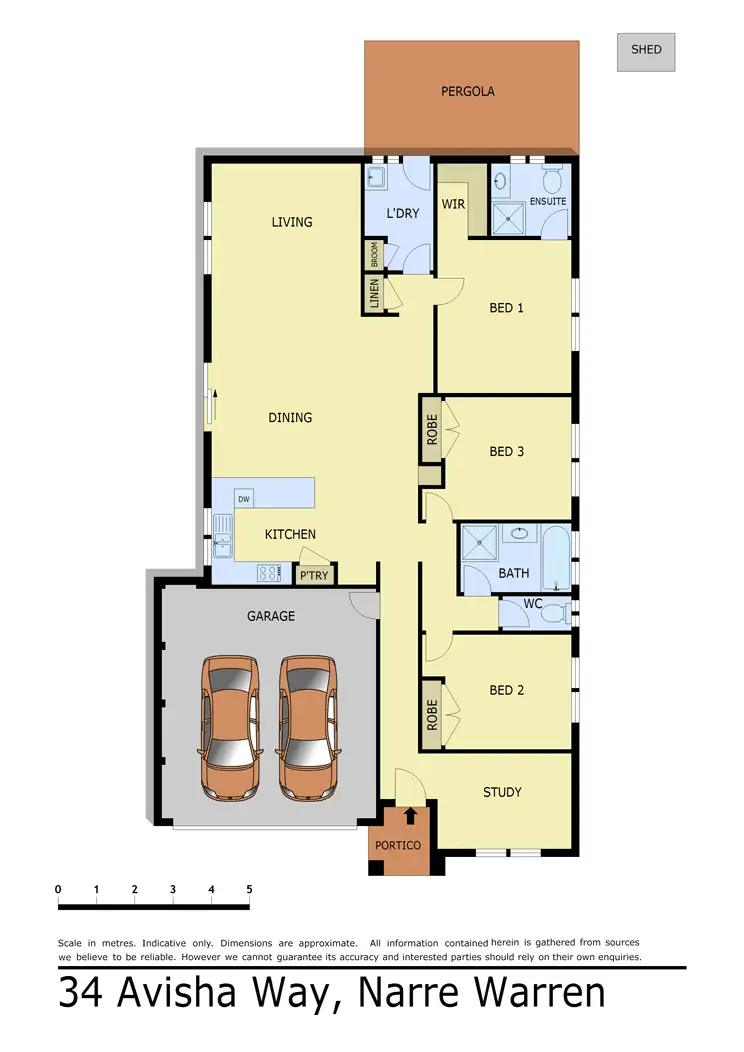 Floorplan of Homely house listing, 34 Avisha Way, Narre Warren VIC 3805
