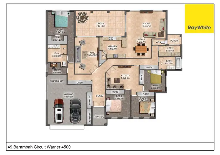 Floorplan of Homely house listing, 49 Barambah Circuit, Warner QLD 4500