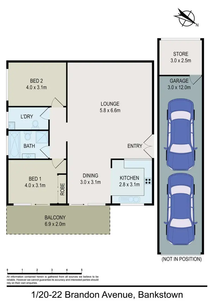 Floorplan of Homely unit listing, 1/20-22 Brandon Avenue, Bankstown NSW 2200