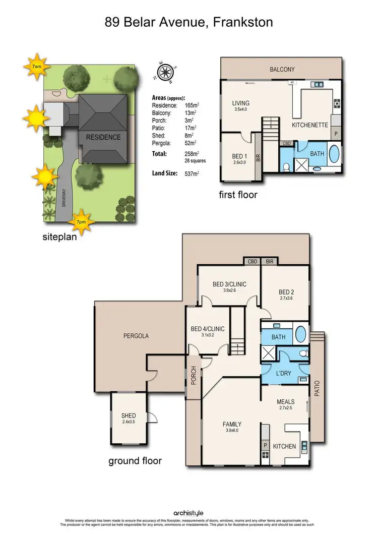 Floorplan of Homely house listing, 89 Belar Avenue, Frankston VIC 3199