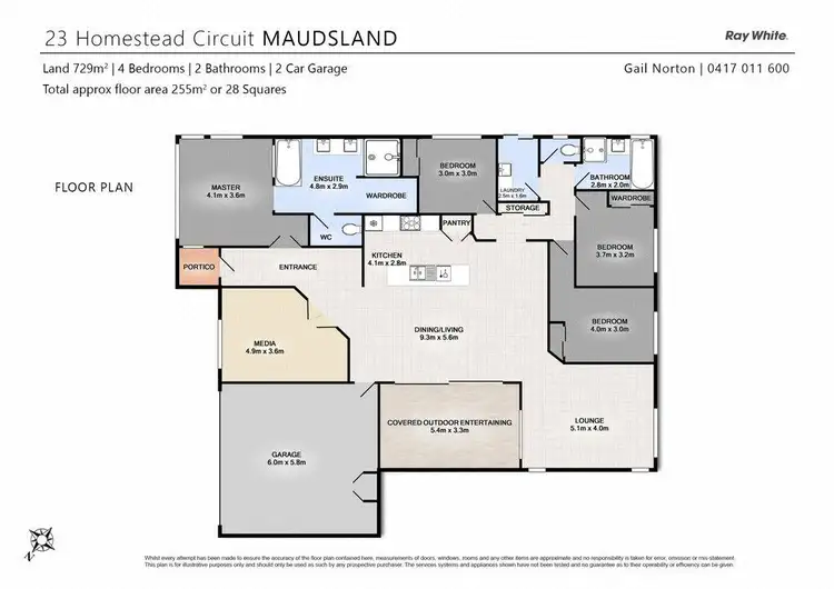 Floorplan of Homely house listing, 23 Homestead Circuit, Maudsland QLD 4210