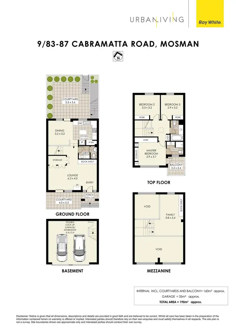 Floorplan of Homely townhouse listing, 9/83-87 Cabramatta Road, Mosman NSW 2088