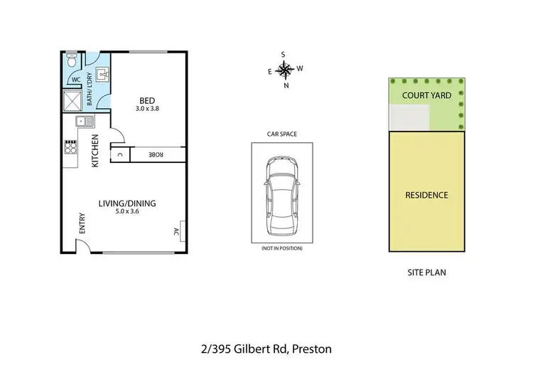 Floorplan of Homely unit listing, 2/395 Gilbert Road, Preston VIC 3072