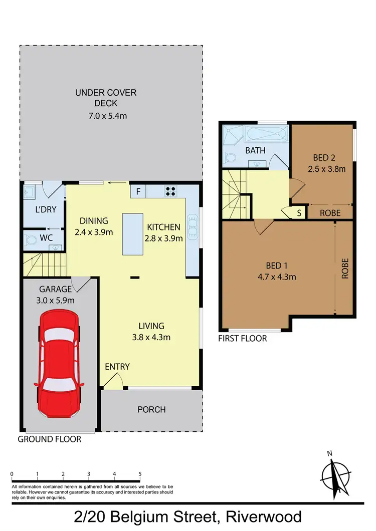 Floorplan of Homely townhouse listing, 2/20 Belgium Street, Riverwood NSW 2210