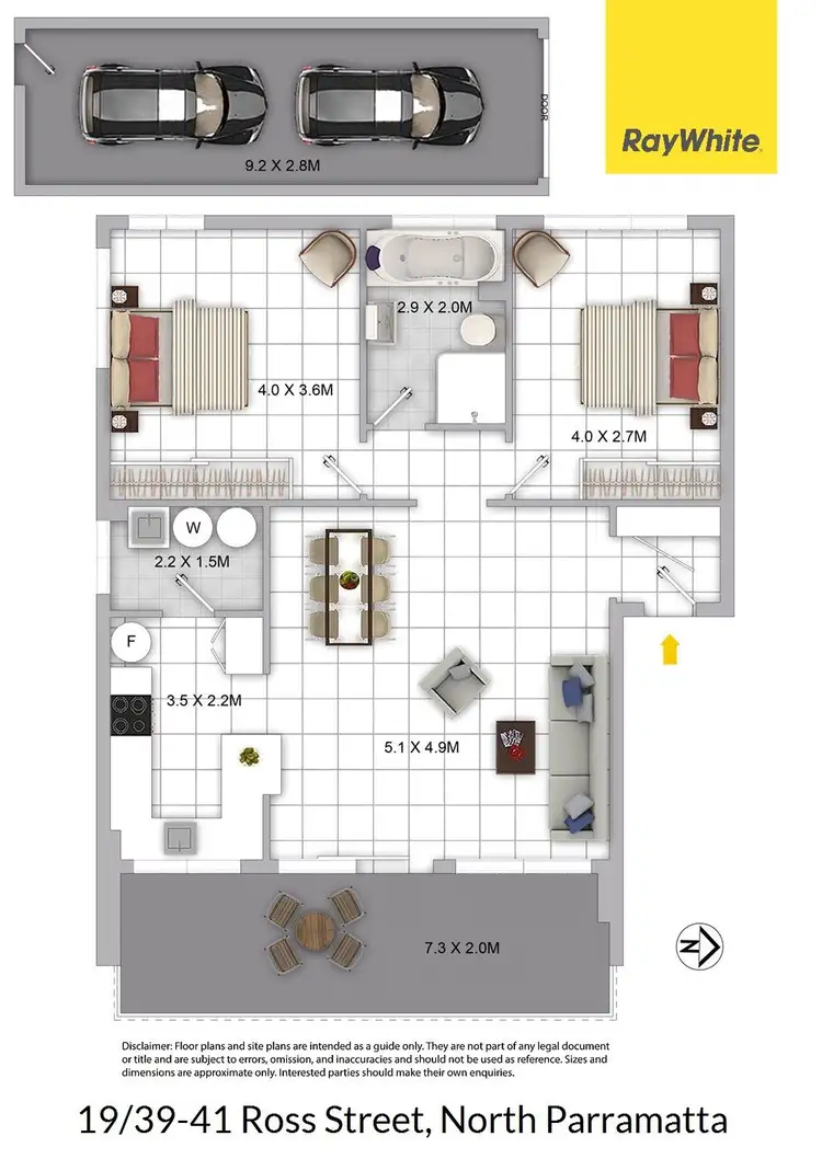 Floorplan of Homely unit listing, 19/39-41 Ross Street, North Parramatta NSW 2151