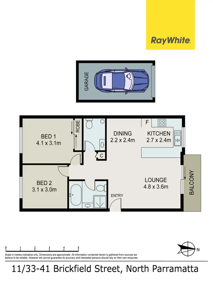 Floorplan of Homely unit listing, 11/33-41 Brickfield Street, North Parramatta NSW 2151