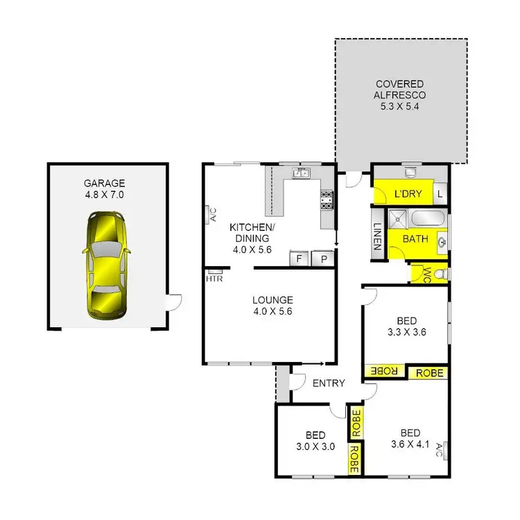 Floorplan of Homely house listing, 28 Corangamite Drive, Corio VIC 3214