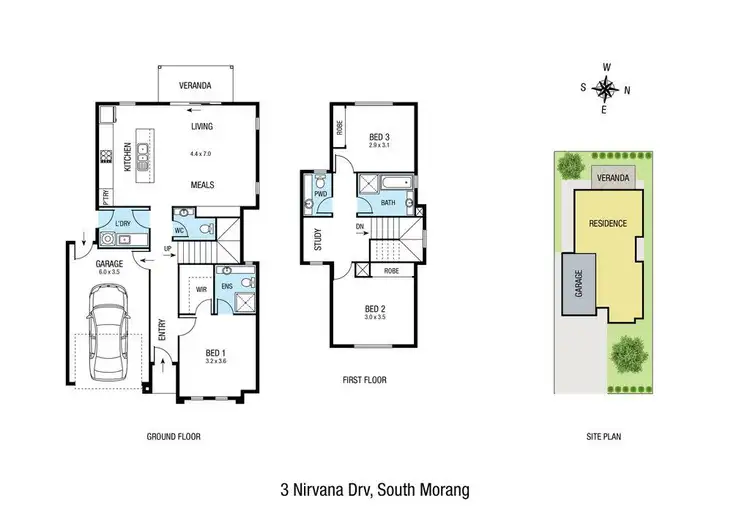 Floorplan of Homely house listing, 3 Nirvana Drive, South Morang VIC 3752
