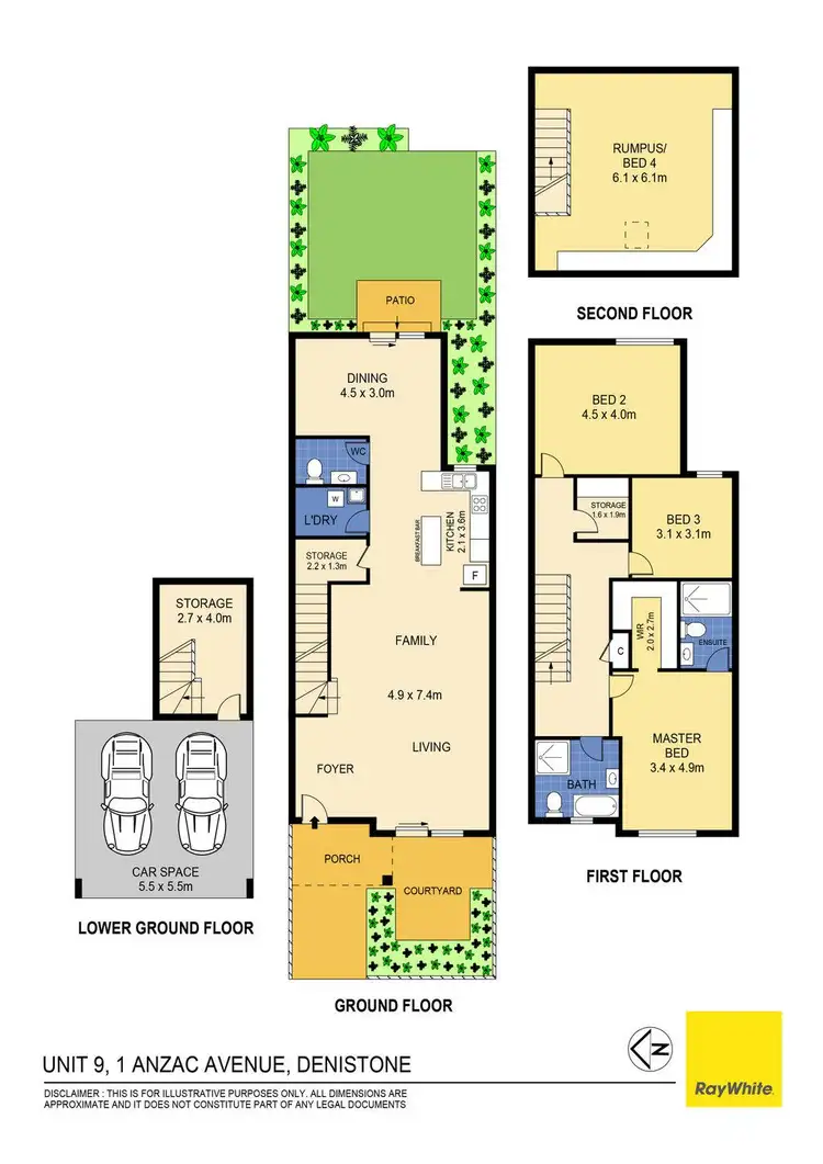 Floorplan of Homely townhouse listing, 9/1 Anzac Avenue, Denistone NSW 2114