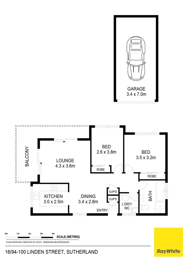 Floorplan of Homely apartment listing, 16/94-100 Linden Street, Sutherland NSW 2232