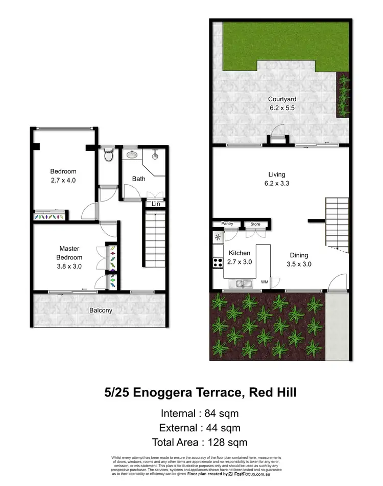 Floorplan of Homely townhouse listing, 5/25 Enoggera Terrace, Red Hill QLD 4059