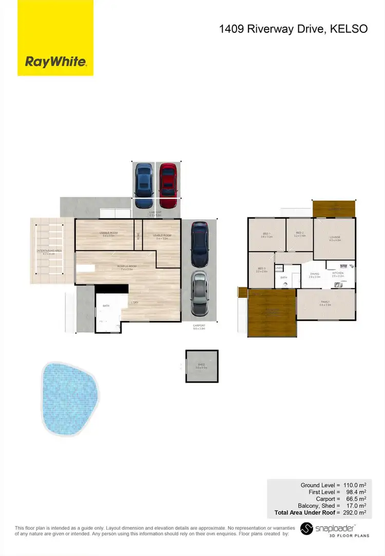 Floorplan of Homely house listing, 1409 Riverway Drive, Kelso QLD 4815