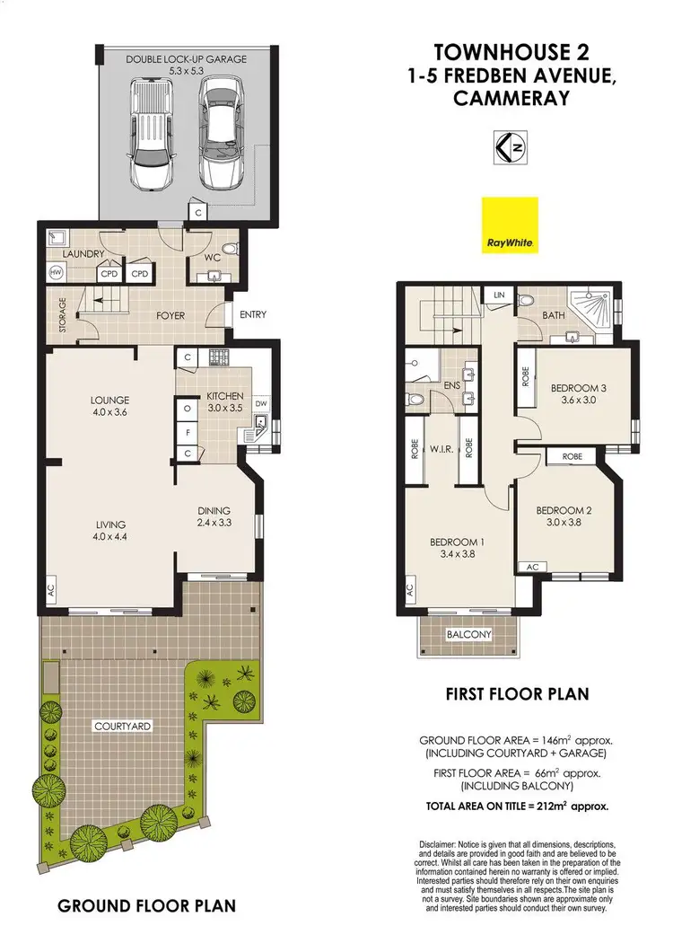 Floorplan of Homely townhouse listing, 2/1-5 Fredben Avenue, Cammeray NSW 2062