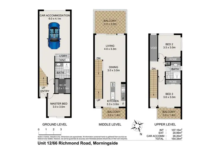 Floorplan of Homely townhouse listing, 12/66 Richmond Road, Morningside QLD 4170