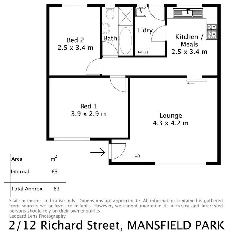 Floorplan of Homely house listing, 2, 12 Richard Street, Mansfield Park SA 5012