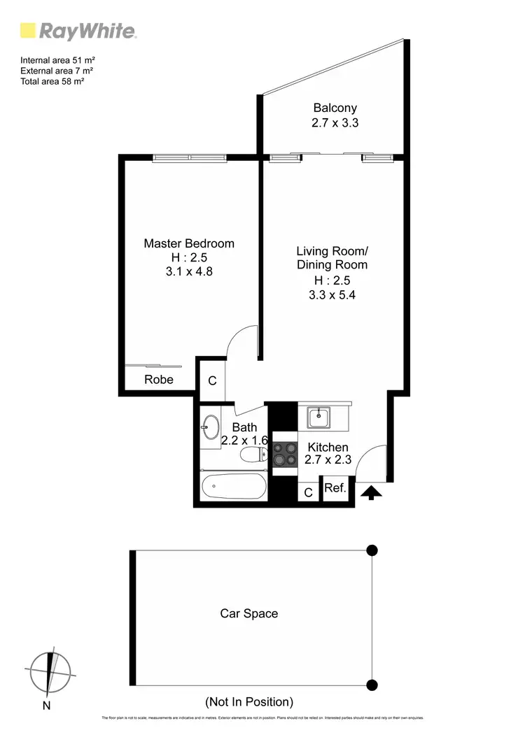 Floorplan of Homely apartment listing, 1407/570 Queen Street, Brisbane QLD 4000
