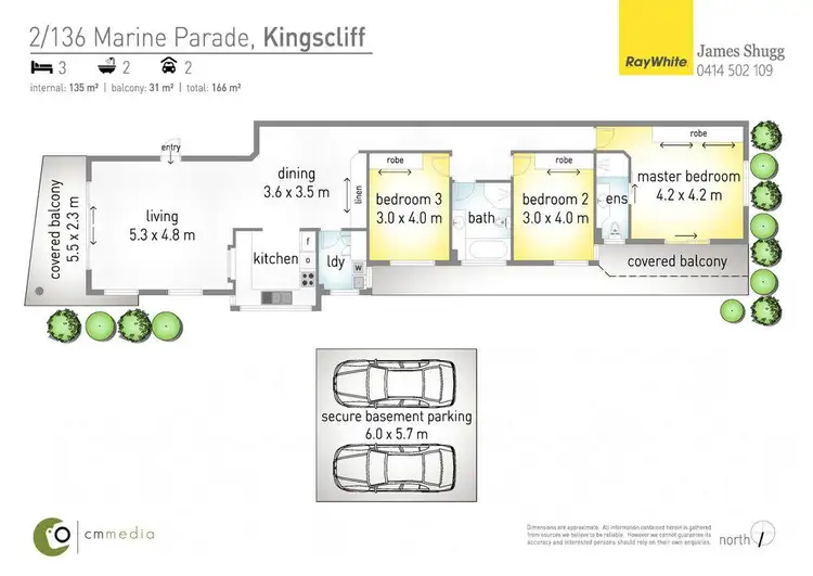 Floorplan of Homely apartment listing, 2/136 Marine Parade, Kingscliff NSW 2487